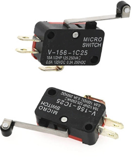 10PCS 15A 125/250V Micro Limit Switch Small Stroke Resistant Long Handle Pulley Switch