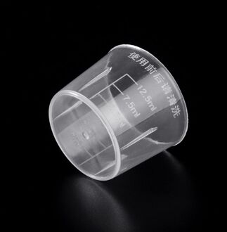 10Pcs 15Ml Clear Plastic Maatbeker Afgestudeerd Maatregel Beker Meten Geneeskunde Cups Voor Lab 53CC