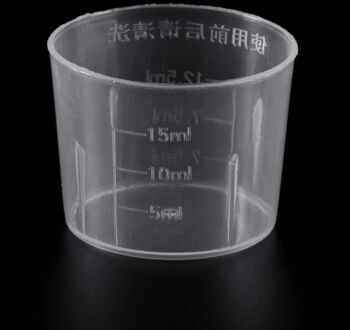 10Pcs 15Ml Clear Plastic Maatbeker Afgestudeerd Maatregel Beker Meten Geneeskunde Cups Voor Lab R91A