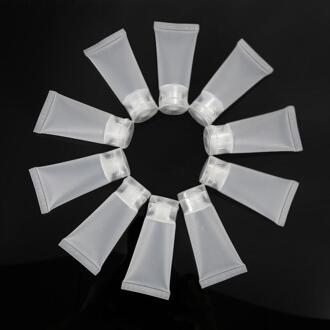 10Pcs 15Ml Navulbare Tube Clear Lege Cosmetische Fles Zachte Buis Met Cap Reizen Squeeze Maken Ups Container Hervulbare flessen