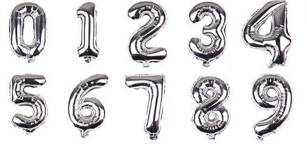 10Pcs 16 Inch Aantal Ballonnen Folie Brief Ballons Verjaardagsfeestje Nummer Bruiloft Decoratie Kinderen Speelgoed Jaar Kerst Ballon 10pcs1