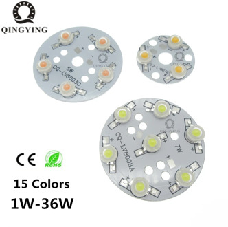 10pcs 1W-36W Round Aluminum Base Plate Heat Sink Install 1W High Power LED Diodes Full Spectrum White Warm White Red Green Blue