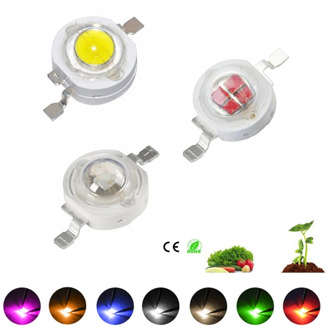 10pcs 1W 3W 5W High Power LED Chip Lamp Bulbs SMD COB Diodes Warm Cold White Red Green Blue Yellow 440 660nm Grow Light Beads