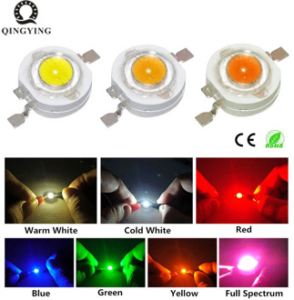 10pcs 1W LED 3W High Power LED Chip Light Beads Cold White Warm White Red Green Blue Yellow For SpotLight Downlight Lamp Bulb