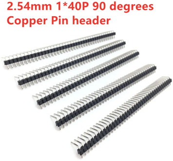 10pcs 1x 40 Pin 2.54 mm Right Angle Single Row Pin Header Male 90 degrees Needle Connector