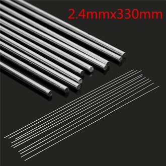 10pcs 2.4mm x 330mm Zilver Aluminium Lasdraad Lage Temperatuur Metalen Solderen Solderen Draad Soldeer TIG vulmiddel Staven