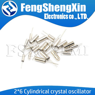 10pcs 2*6 Cylindrical crystal oscillator 2x6 2*6 6M 8M 12M 16M 20M 24M 25M 26M 27M 32.768K
