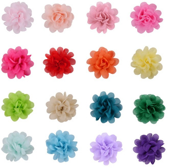 10PCS 2" Mini Chiffon Flowers for Baby Girls Hair Accessories Cute Women Children DIY Hair Flowers Headdress Decoration Flower