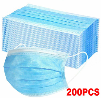 10pcs/20pcs/50pcs/100pcs/200pcs Surgical Mask Disposable 3 Layer Nonwove Filter Melt Blown Cloth Mouth Face Mask Mouth Mask