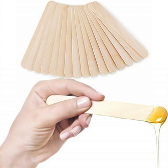 10pcs / 20pcs Waxing Sticks Large Wide Wax Applicator Sticks Hair Removal Spatula Wood Stick Applicators for Wax Beans Beads Hot