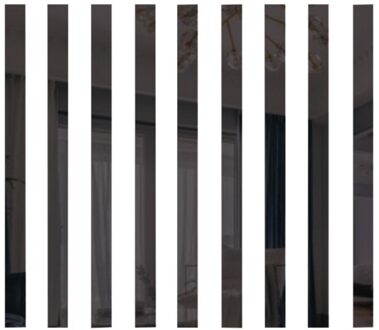 10Pcs 20X5Cm Strips Spiegel Tegel Muur Stickers Decals Mozaïek Home Badkamer Decor Diy Lange Muur Spiegel stickers