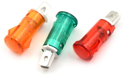 10pcs 220V 110V 12V/24VDC Panel Mounting Neon Indicator Red Green Yellow Lights 10mm MDX-11A Pilot Guiding Signal Lamp