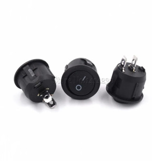 10Pcs 23mm Diameter Big Round Rocker Switches Round Black White Red 2 Pin ON-OFF Rocker Switch 10A/125V 6A/250V