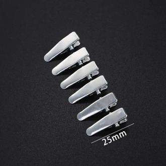 10Pcs 25/30/35/45/50/60Mm Clips Single Prong Alligator Haarspeld Met tanden Leeg Instelling Sieraden Maken Base Voor Diy Haar Clips 25mm