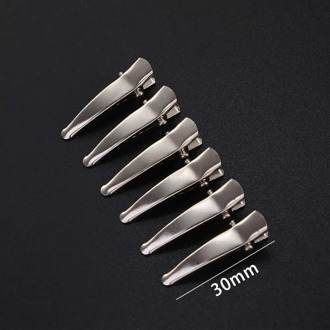 10Pcs 25/30/35/45/50/60Mm Clips Single Prong Alligator Haarspeld Met tanden Leeg Instelling Sieraden Maken Base Voor Diy Haar Clips 30mm
