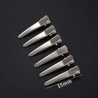 10Pcs 25/30/35/45/50/60Mm Clips Single Prong Alligator Haarspeld Met tanden Leeg Instelling Sieraden Maken Base Voor Diy Haar Clips 35mm