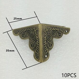 10Pcs 25Mm Gedrukt Houten Doos Hoek Decoratieve Hoeken Beugel Boek Scrapbooking Albums Map Hoek Ijzeren Plaat Protector 01