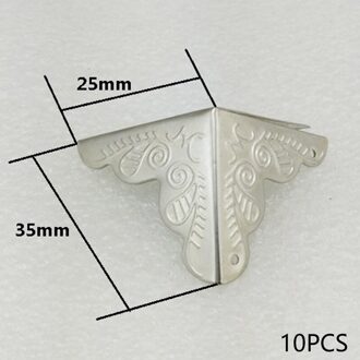 10Pcs 25Mm Gedrukt Houten Doos Hoek Decoratieve Hoeken Beugel Boek Scrapbooking Albums Map Hoek Ijzeren Plaat Protector 03