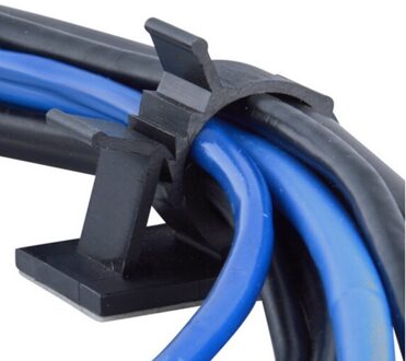 10Pcs 25Mm Zwart Zelfklevende Cord Cable Clear Up Clips Draad Vaste Clip Auto Lijn Clip Houder klemmen Draad Knop