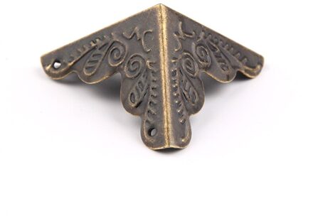 10Pcs 25X25Mm Antieke Sieraden Doos Hoek Voet Houten Case Hoek Protector Brons Tone Bloem Patroon Gesneden metalen Ambachten