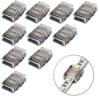 10pcs 2pin 3pin 4pin 5pin 8/10/12mm LED Light Connector For LED RGB RGBW 2812 3528 5050 LED Strip Wire Connection Connector