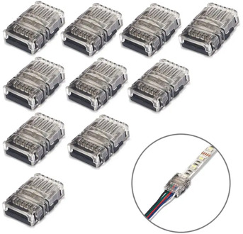10pcs 2pin 3pin 4pin 5pin LED Strip Connector For RGB RGBW RGBWW 2812 3528 5050 LED Strip Wire Connection Terminal Connector