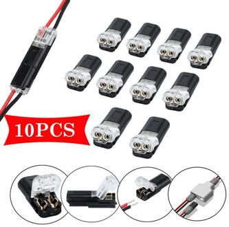 10Pcs 2pin Auto Draad Kabel Pluggable Draad Connector Snel Splice Elektrische Kabel Crimp Terminals Voor Draden Bedrading Auto Connectors