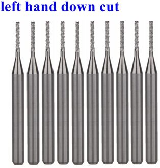 10Pcs 3.175x1.0x7.0mm linkerhand down gesneden Maïs Tanden Bit PCB Mill Cutter End Mill