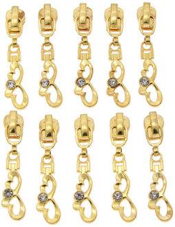 10PCS 3 # Metalen Rits Pull Slider Rits Rits Reparatie Met Lock Kits Voor Quilten Kleding Tassen Accessoires 2
