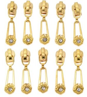 10PCS 3 # Metalen Rits Pull Slider Rits Rits Reparatie Met Lock Kits Voor Quilten Kleding Tassen Accessoires