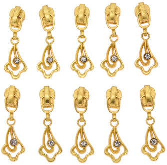 10PCS 3 # Metalen Rits Pull Slider Rits Rits Reparatie Met Lock Kits Voor Quilten Kleding Tassen Accessoires