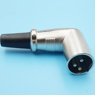 10pcs 3 Pin Welding Audio Microphone Plug Elbow Male Xlr Connector Socket Soldering L-shape Microphone Plug For KTV High Quality