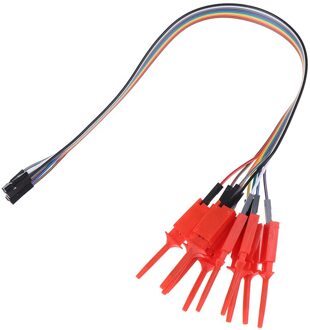 10Pcs 300Mm Hoge Efficiëntie Test Hook Clip Logic Analyzer Kabelaangrijpelement Probe Test Clamp Kit Geel/Rood/Zwart/Groen