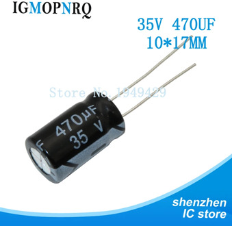 10pcs 35V470UF 10*17mm 470UF 35V 10x17mm DIP Aluminum Electrolytic Capacitor