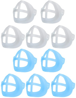 10PCS 3D Face Mask Bracket Comfortable Wearing Breathing Silicone Masks Holder Inner Support Frame Reusable Washable FL50