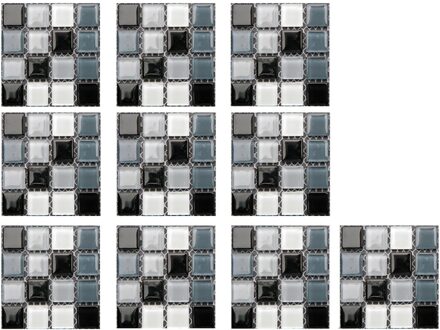 10Pcs 3D Kristal Tegel Stickers Diy Waterdichte Zelfklevende Muurstickers Keuken Decor Muurstickers Waterdichte Pvc Tegels