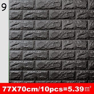10Pcs 3D Muursticker Imitatie Baksteen Slaapkamer Decoratie Waterdichte Zelfklevende Behang Voor Woonkamer Keuken Tv Achtergrond Marineblauw