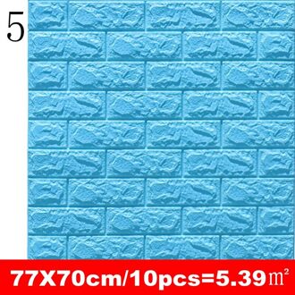 10Pcs 3D Muursticker Imitatie Baksteen Slaapkamer Decoratie Waterdichte Zelfklevende Behang Voor Woonkamer Keuken Tv Achtergrond Paars