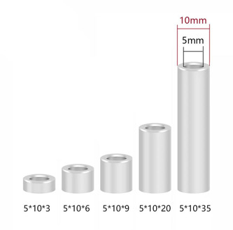 10pcs 3D Printer Parts Openbuilds Aluminium Spacer V-slot Isolation Column Separate Pillar Quarantine Bore 5MM Reprap 3D Printer