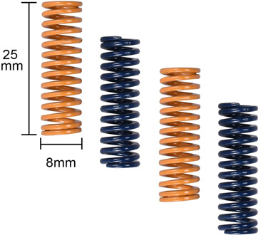 10pcs 3D Printer Parts Spring For Heated bed MK3 CR-10 hotbed Imported Length 25mm OD 8mm ID 4mm For 3D Printer