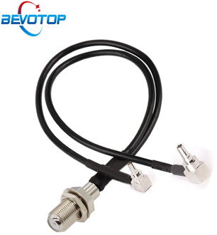 10pcs 3G/4G Antenna Extension RG174 Cable F Female to 2x CRC9 Male Right Angle Cable Y Type CRC9 F Splitter Jumper Pigtail 15CM