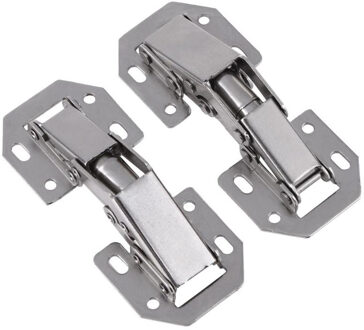 10Pcs 3in Meubels Kastdeur Scharnier Bridge Vormige Kabinet Kastdeur Scharnieren Geen Boren Gat Meubels Hardware Accessoires