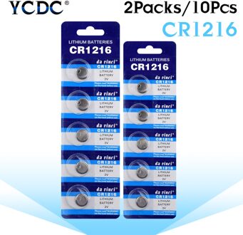 10Pcs 3V Lithium CR1216 Batterij Coin Cellen 1216 DL1216 BR1216 Knop Batterijen Voor Pda Led Licht Elektronische Weegschaal afstandsbediening