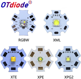 10PCS 3W 5W 10W CREE XML XPE XPG XTE LED Warm whtie, WHITE RGB High Power LED chip on 20mm PCB