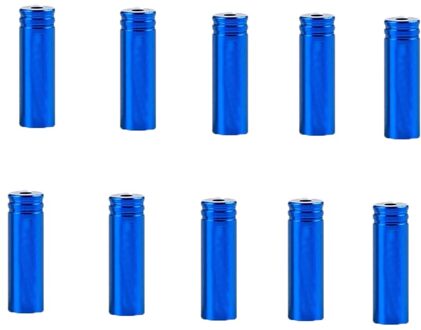 10Pcs 4/5Mm Aluminium Kabel End Cap Fiets Derailleur Shift Brake Draad Tip Behuizing Adereindhulzen Crimps fiets Accessoires blauw 4mm