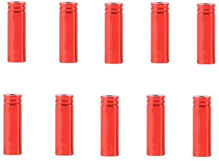 10Pcs 4/5Mm Aluminium Kabel End Cap Fiets Derailleur Shift Brake Draad Tip Behuizing Adereindhulzen Crimps fiets Accessoires rood 4mm