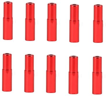 10Pcs 4/5Mm Aluminium Kabel End Cap Fiets Derailleur Shift Brake Draad Tip Behuizing Adereindhulzen Crimps fiets Accessoires rood 5mm