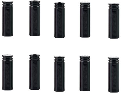 10Pcs 4/5Mm Aluminium Kabel End Cap Fiets Derailleur Shift Brake Draad Tip Behuizing Adereindhulzen Crimps fiets Accessoires zwart 4mm