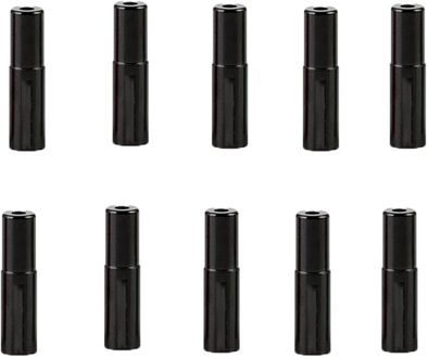 10Pcs 4/5Mm Aluminium Kabel End Cap Fiets Derailleur Shift Brake Draad Tip Behuizing Adereindhulzen Crimps fiets Accessoires zwart 5mm