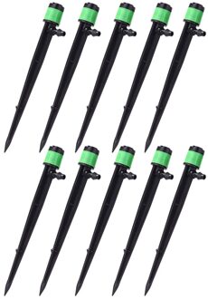 10Pcs 4/7Mm Slang 360 Graden Watering Drippers Tuin Water Irrigatie Sprinkler Tuin Sprinkler Gazon Irrigatie Drip groen